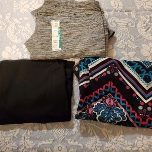 3 Plus size capri leggings